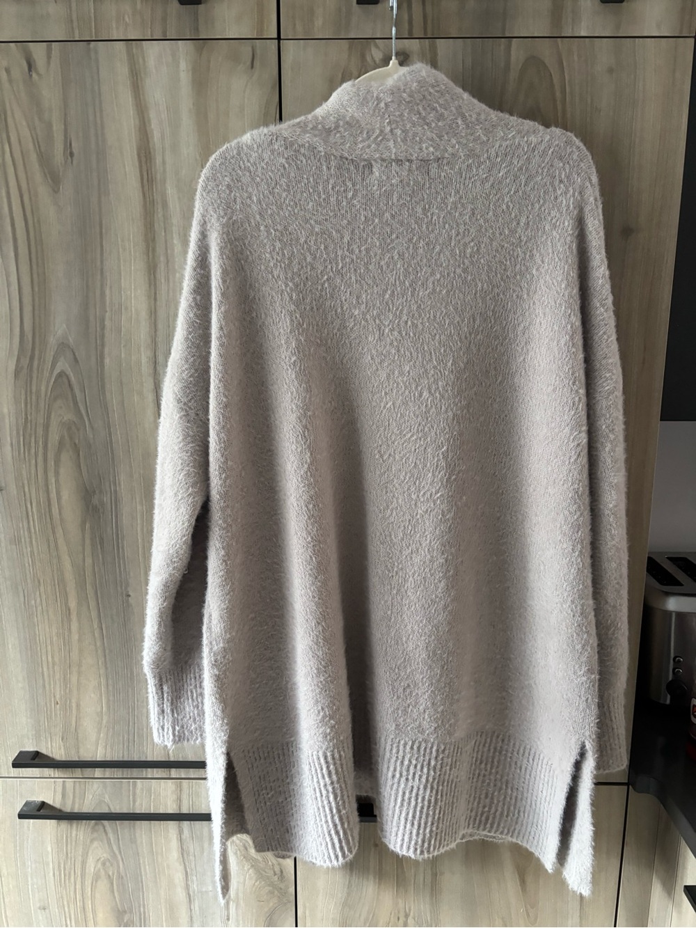 Rachel Zoe XL Long Open Front Cardigan Gray Cozy Minimalist Quiet Luxury Soft - Picture 6 of 11